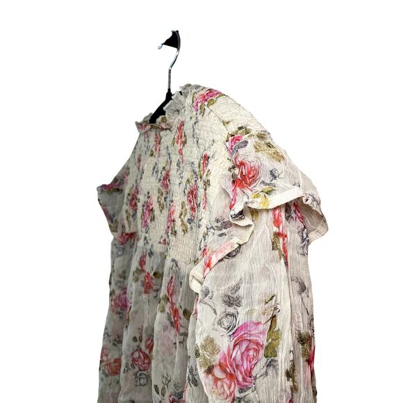 sundance - NWT - womens flowy foral button up long sleeve top - XS - Picture 3 of 9